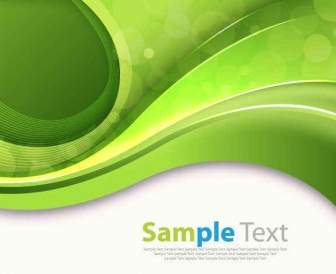 Abstract Green Curves Vector Background