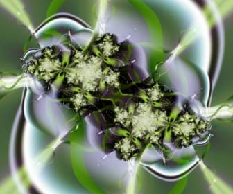 Abstract Green Flower Wallpaper Fractal Other