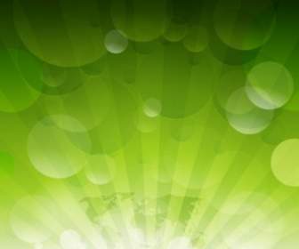 Abstract Green Rays Vector Background