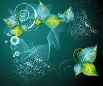 Abstract Background Vector Floral Swirl Vert