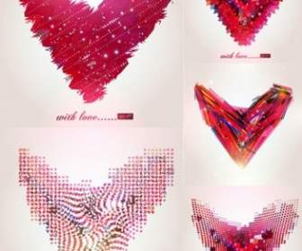 Abstract Heart Shaped Pattern Vector
