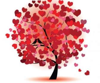 추상적인 사랑 나무 벡터 그래픽