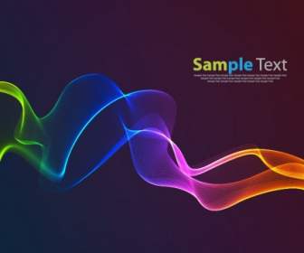 Abstract Rainbow Color Wave Background Vector Graphic