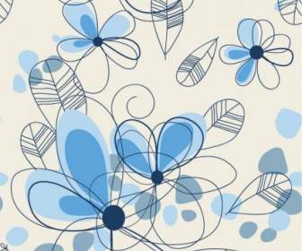 Abstract Summer Floral Background Vector Graphic