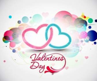 Abstract Valentines Day Vector Illustration