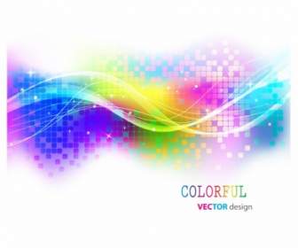 Abstract Vector Background With Colorful Wave