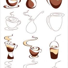Abstrakte Vektorgrafik Kaffee