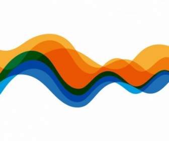 抽象波浪顏色抽象背景向量圖形