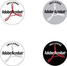 Adobe Acrobat を含むロゴ