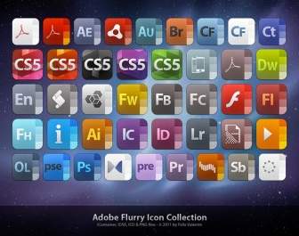 Adobe Flurry Icon Collection Icons Pack