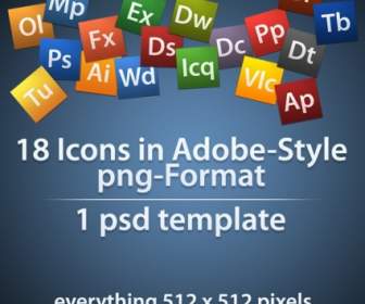 Pack D'icônes Adobe Style Icônes