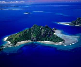 Vista Aérea Del Mundo De La Islas Fiji De Fondos De La Isla Monu