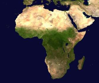 Afrika-Kontinent-Luftbild