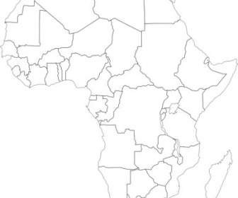 Africa Political Map Clip Art
