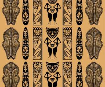 アフリカの民族的背景の装飾のベクトル