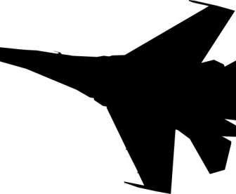 طائرة مقاتلة صورة ظلية قصاصة فنية