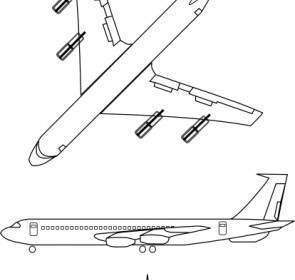 Flugzeug-Gliederung-ClipArt-Grafik