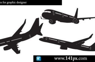 Airplane Silhouettes Free Vector