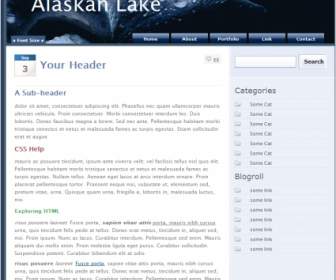 Alaskan Jezioro Szablon