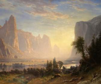 Pintura De Paisaje Del Albert Bierstadt