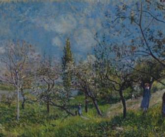 Alfred Sisley Painting Oil On Canvas