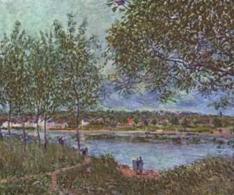 Alfred Sisley Painting Oil On Canvas