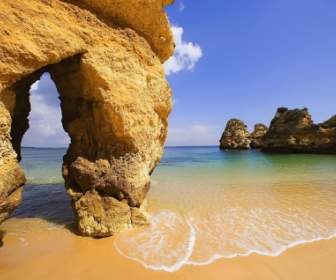 Naturaleza De Las Playas De Algarve Playa Wallpaper