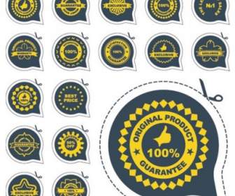 All Kinds Of Badge Labels Vector