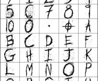 Alphabet Und Zahlen Pinsel