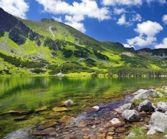 Alpine Lake Wallpaper Landscape Nature