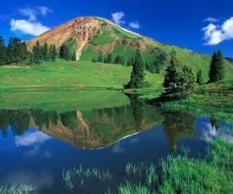 Alpine Teich Colorado Tapete Colorado Welt
