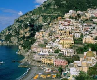 Mundo De Itália De Papel De Parede De Costa De Amalfi