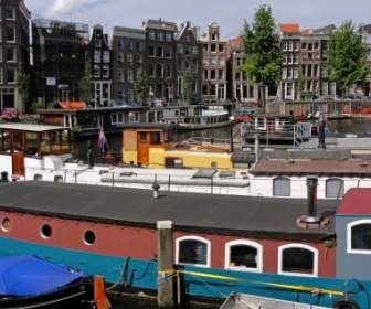 Amsterdam Niederlande Boote