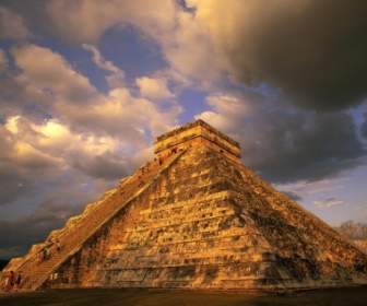 Reruntuhan Maya Kuno Wallpaper Meksiko Dunia