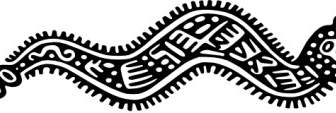 Ancien Mexique Motif Serpent Clip Art