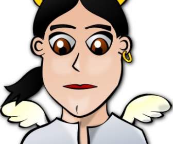 Angel Cara De Dibujos Animados Clip Art