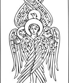 Angel On Two Wheels Tetramorph Clip Art