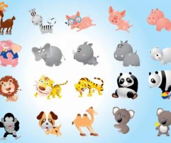Pack De Dibujos Animados De Animales