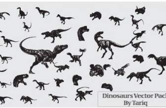Животные динозавров свободный вектор