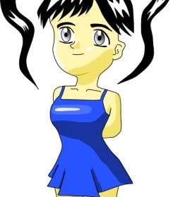 Anime Mädchen Cartoon ClipArt