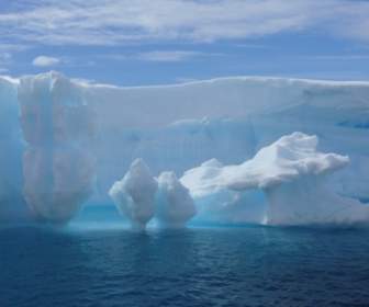ภูเขาน้ำแข็งแอนตาร์กติกวอลล์เปเปอร์หนาวธรรมชาติ