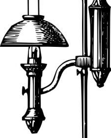 Antiken Schreibtisch Stablampe ClipArt