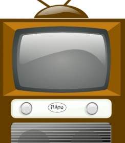 Antiker Fernseher ClipArt