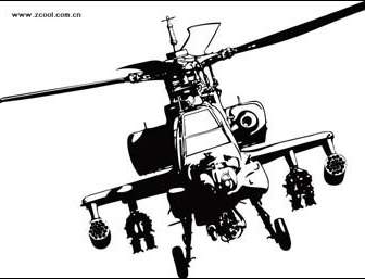阿帕奇直升機向量素材