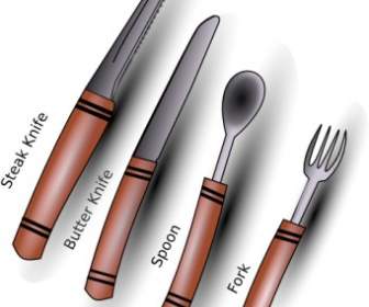 Apbiehle Simple Cutlery Silverware Clip Art