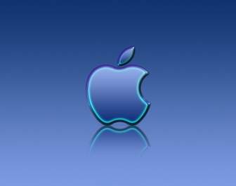 Apple Azul Reflexão Papel De Parede Apple Computadores