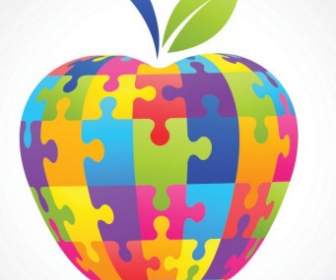 Apfel-Clip-Art-puzzle