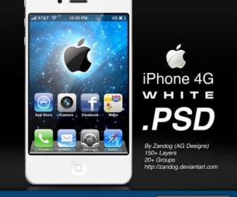 Apple Iphoneg White Psd