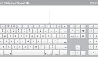 Apel Keyboard Vektor Mac
