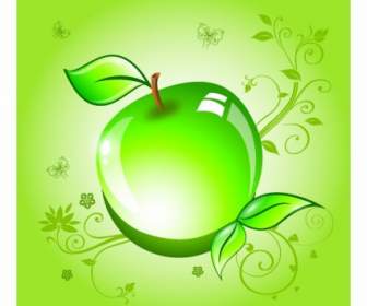 Apple Su Sfondo Verde